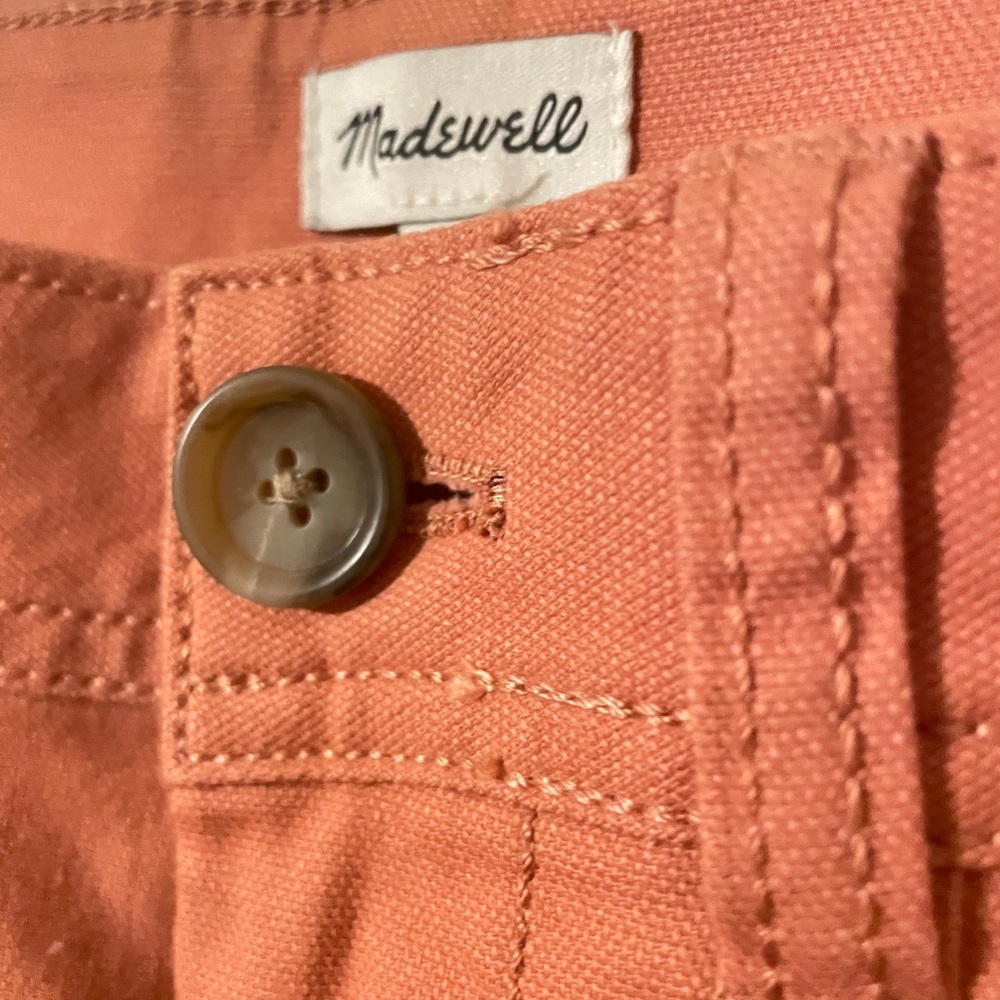 Madewell Emmett Crop Pants in Salmon size 27